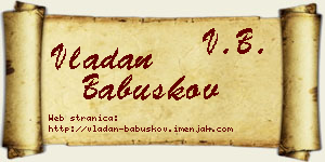 Vladan Babuškov vizit kartica